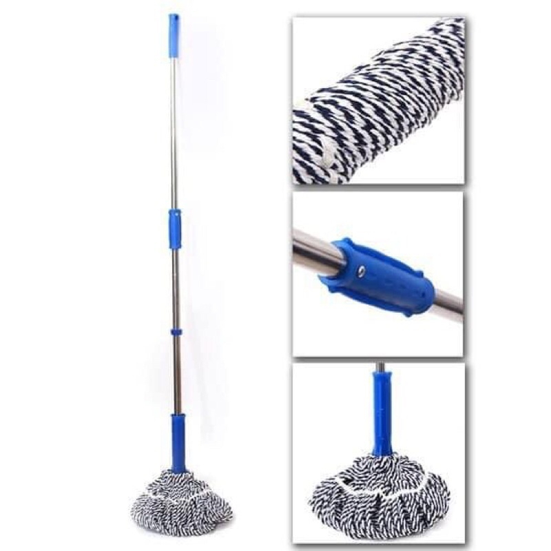 Cây Lau Nhà trợ lực vắt - Chổi lau nhà vắt tay trợ lực (bảo hành cong móp khi bận chuyển - đồng kiểm) - Bảo Hành