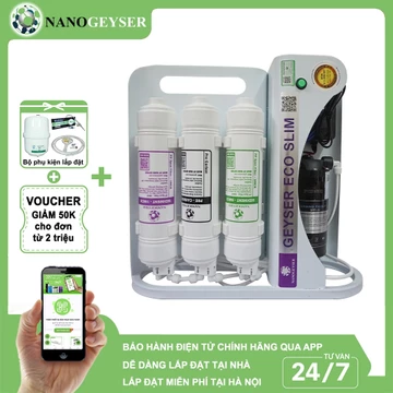 Máy lọc nước Nano Geyser SLIM S8, Lọc tinh khiết, Bổ sung Hydrogen & khoáng chất tự nhiên
