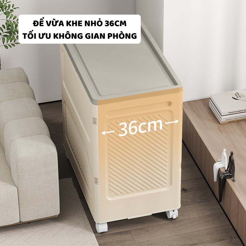 Hộp Đựng Đồ Chơi Gấp Gọn ENODA HOME, Thùng Đựng Đồ Đa Năng Dung Tích Lớn, Có Bánh Xe 360 Di Chuyển Dễ Dàng Q043