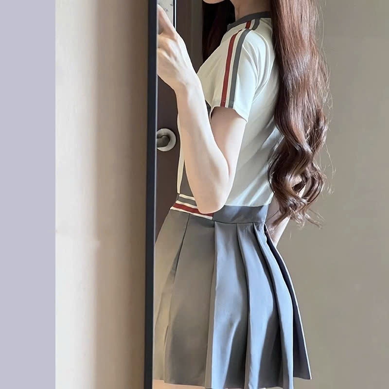 Ảnh Đồ Bơi LUHAZO Liền Thân Nữ Có Mút Ngực (50-70kg) Kín Đáo dáng váy vải tốt co giãn thấm hút đi biển đi hồ bơi 9140 2