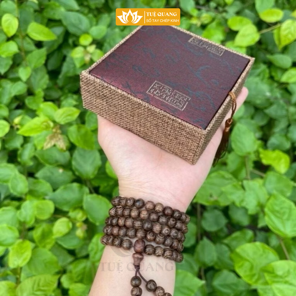 Chuỗi Vòng 108 Hạt Đen Bóng 4 Li, Phong Thuỷ, Đi Chùa - Tuệ Quang