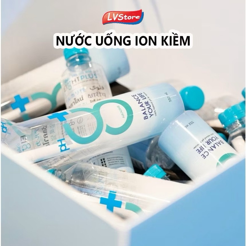{Chính hãng} Nước ION kiềm EIGHT PLUS LVS thùng 24 chai 500ml cho dân văn phòng và người tập luyện sức khoẻ, giữ dáng