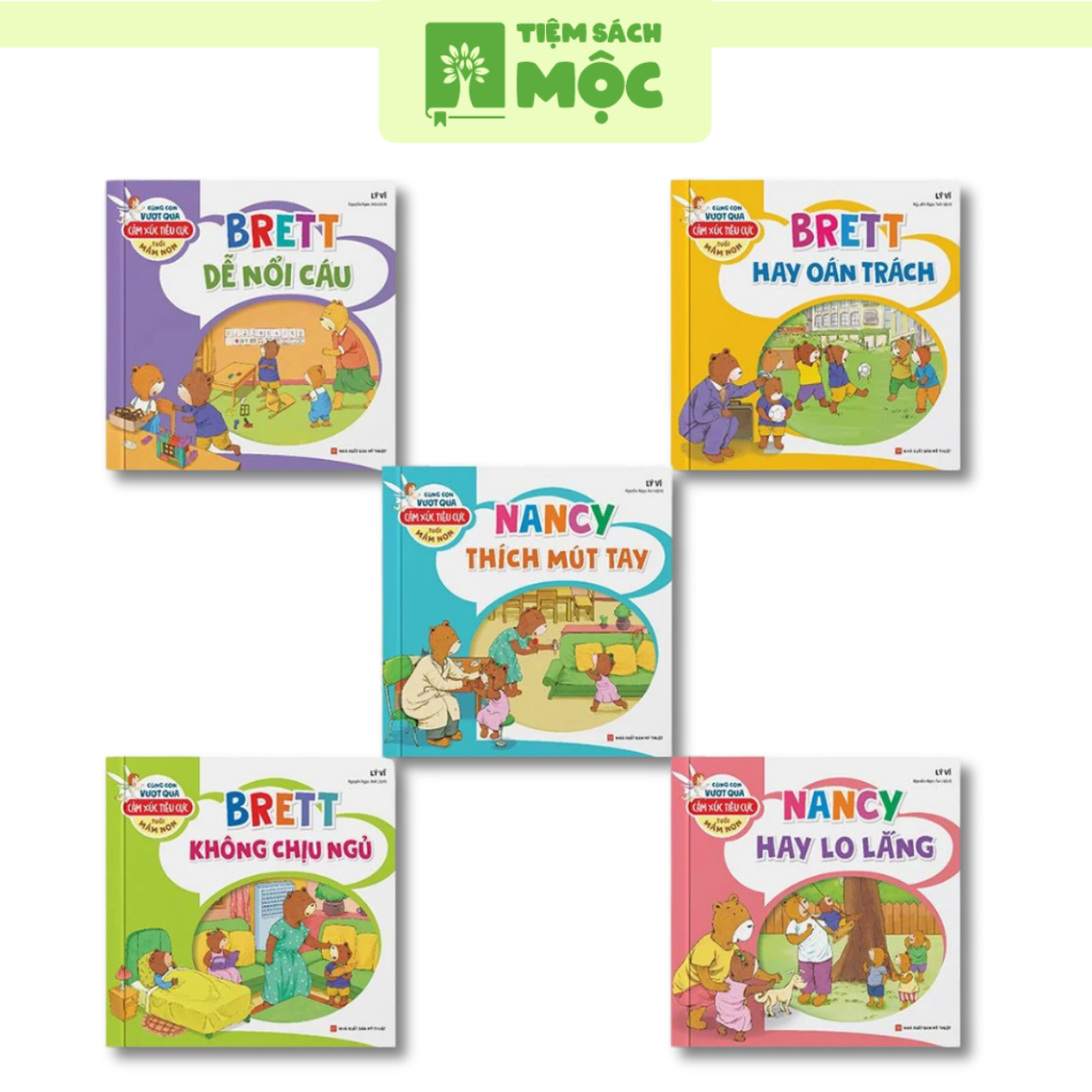 Sách: Cùng Con Vượt Qua Cảm Xúc Tiêu Cực Tuổi Mầm Non (Lẻ - Combo 5 Cuốn)