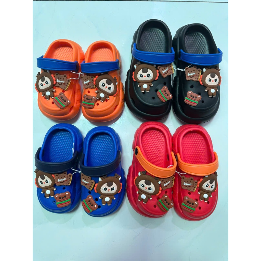 Dép Sục bánh mì thời trang cho bé trai hình Babythree siêu nhẹ mềm êm chân đế cao