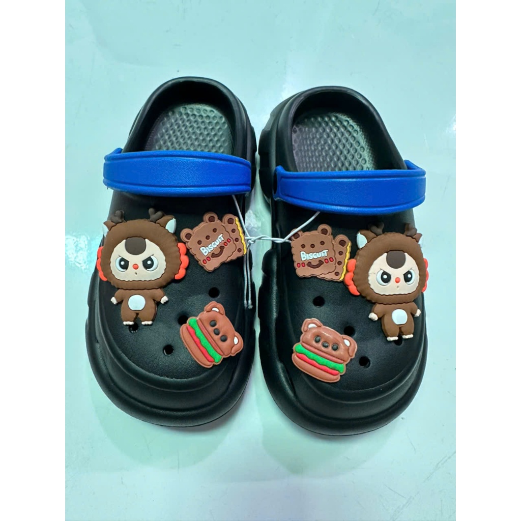Dép Sục bánh mì thời trang cho bé trai hình Babythree siêu nhẹ mềm êm chân đế cao