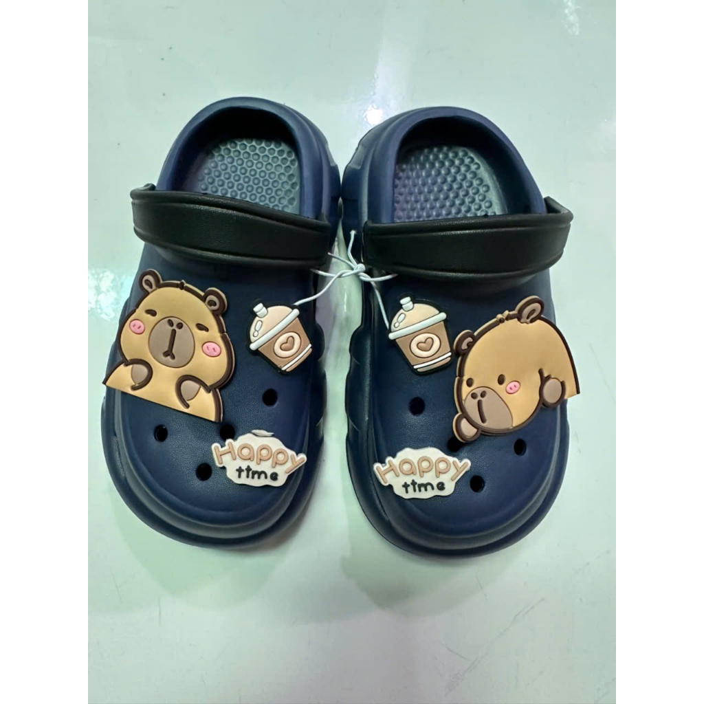 Dép Sục bánh mì thời trang cho bé trai hình Capybara siêu nhẹ mềm êm chân đế cao