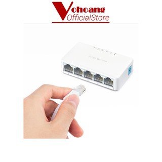 Switch Desktop 5 cổng 10/100Mbps Mercusys MS105 Thiết kế nhỏ gọn, Dễ dàng lắp đặt