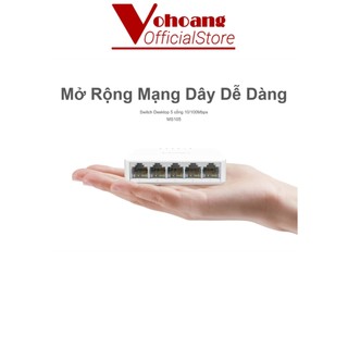 Switch Desktop 5 cổng 10/100Mbps Mercusys MS105 Thiết kế nhỏ gọn, Dễ dàng lắp đặt