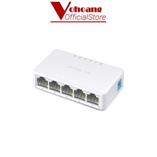 Switch Desktop 5 cổng 10/100Mbps Mercusys MS105 Thiết kế nhỏ gọn, Dễ dàng lắp đặt