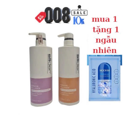 Dầu gội chống gàu chống nhờn SLIDER Keratin và Collagen mềm mượt tóc và ngăn ngừa gàu, sạch bả nhờn 800ml [ Madein ý ]