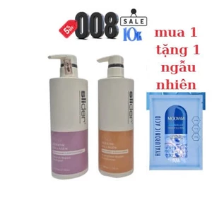 Dầu gội phục hồi tóc hư tổn SLIDER Tinh chất Keratin Collagen và Argan oil Mềm mượt tóc và thơm lâu 800ml _ Madein ý Chư