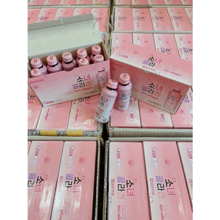 Nước uống đẹp da Girl Collagen 1000mg Hàn Quốc Hộp 10 chai