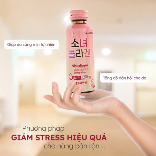 Nước uống đẹp da Girl Collagen 1000mg Hàn Quốc Hộp 10 chai