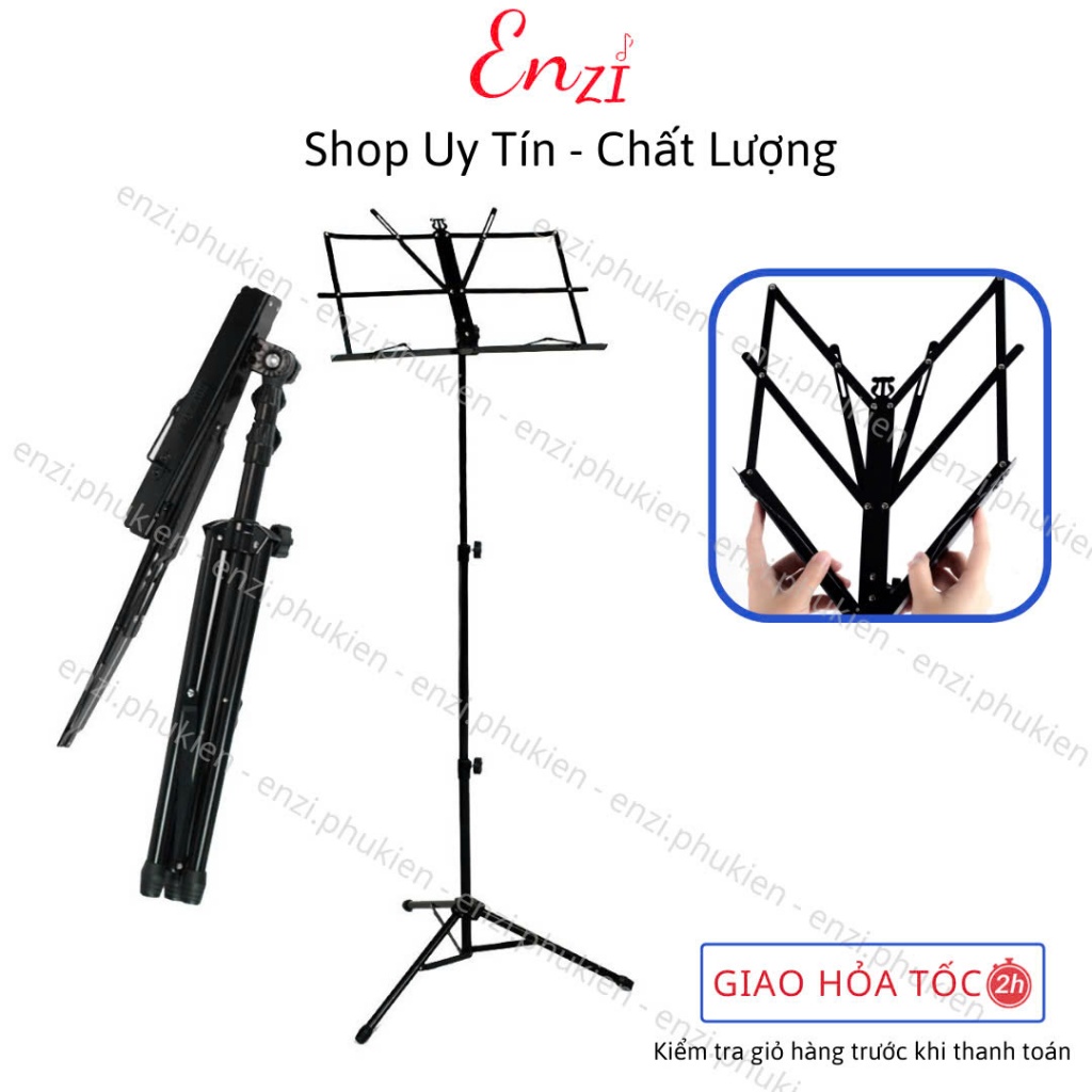 Giá để sách nhạc, bản nhạc tặng kèm bao đựng chất lượng Enzi - No Brand