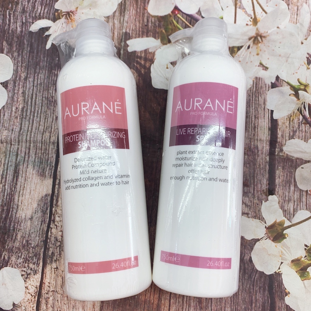 Dầu Gội Phục Hồi Protein Aurane | Made in France | 750 ML.VÀ Tinh Dầu Olive Điều Tiết Da Đầu Dầu Nhờn