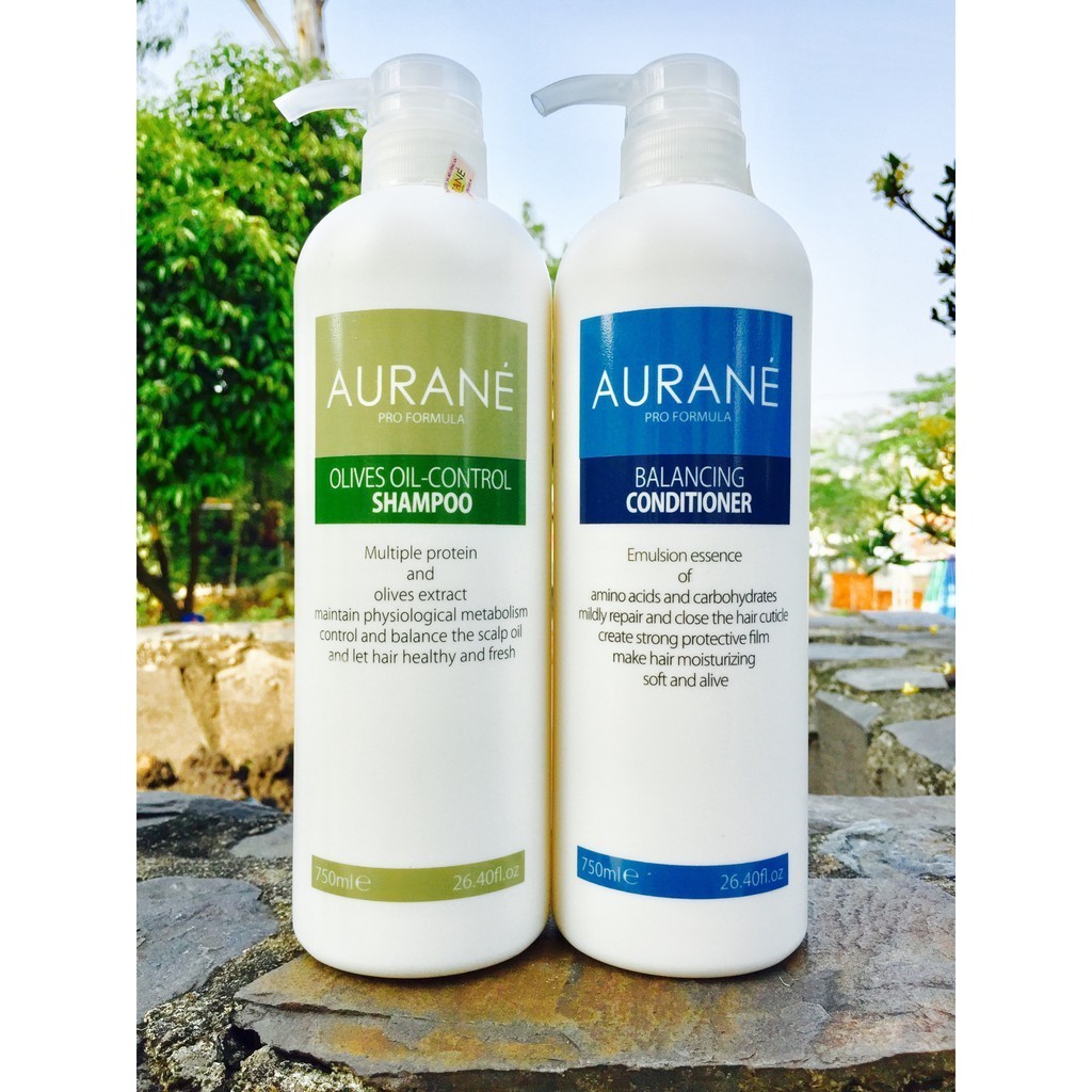 Dầu Gội Tinh Dầu Olive Điều Tiết Da Đầu Dầu Nhờn Aurane | Made in France | 750 ML
