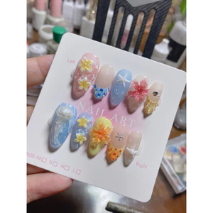 385. nailbox hè, biển, sứa, hoa sứ gel nổi