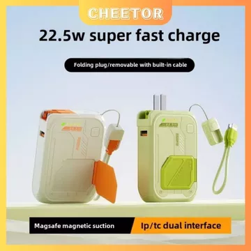 Cheetor Sạc Dự Phòng Không Dây Sạc Dự Phòng Kiêm Củ Sạc Công Suất 22,5W 10000mAh 20000mAh Sạc cho nhiều thiết bị di động