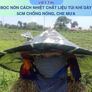 Bọc Nón dù cách nhiệt chống nắng mưa, chất liệu xốp cách nhiệt 2 lớp bạc và 1 lớp vải dù dày dặn