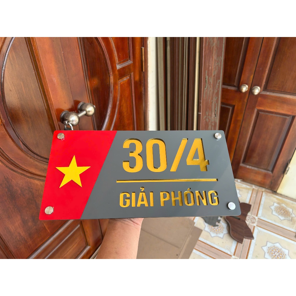 BẢNG SỐ NHÀ Alcorest + Mica CAO CẤP  thay đổi nội dung theo Yêu Cầu