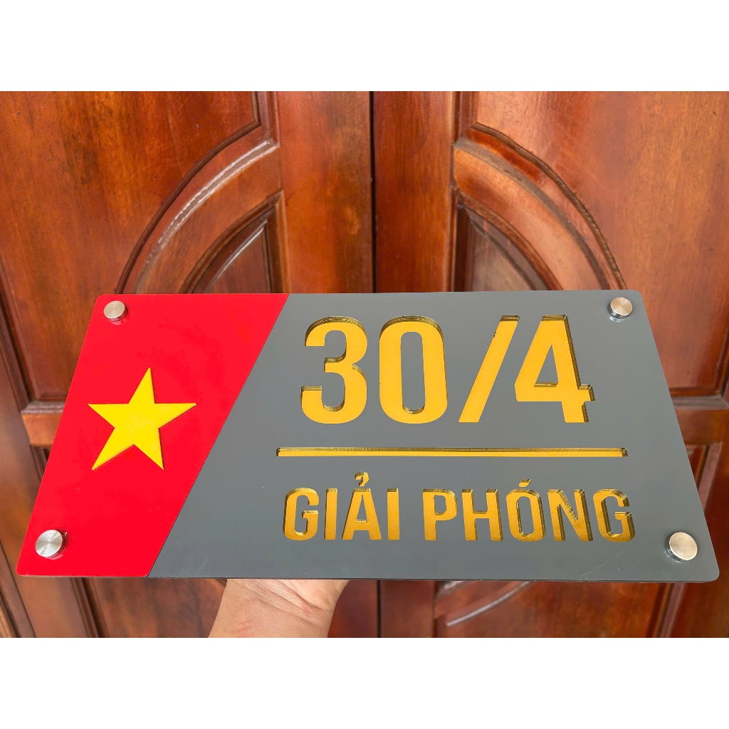 BẢNG SỐ NHÀ Alcorest + Mica CAO CẤP  thay đổi nội dung theo Yêu Cầu