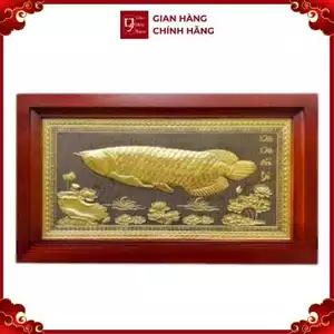 Tranh Đồng Cá Rồng ( 38x68cm ) - Cửu Diệu Thiên - THN341