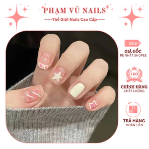 Móng Tay Giả Basic Hot Trend Bộ 24 Móng Trang Trí Làm Đẹp Tặng Kèm Dụng Cụ Gắn Móng