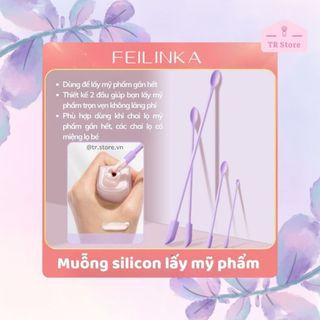 [Bộ 3 cây] Dụng cụ muỗng lấy mỹ phẩm silicon 2 đầu tiện lợi đủ kích thước tái sử dụng