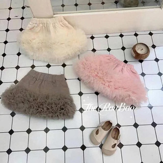 Chân váy kaki mix ren xếp tầng QCCC cho bé gái