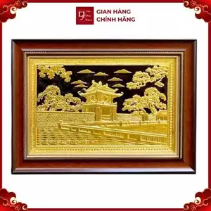 Tranh Đồng Khuê Văn Các , Dát Vàng ( 40x55cm ) - Cửu Diệu Thiên - THN267
