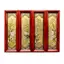 Tranh Đồng Tứ Quý Dát Điểm Vàng Bạc ( 28x88cm ) - Cửu Diệu Thiên - TQ002