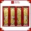 Tranh Đồng Tứ Quý Dát Điểm Vàng Bạc ( 28x88cm ) - Cửu Diệu Thiên - TQ002