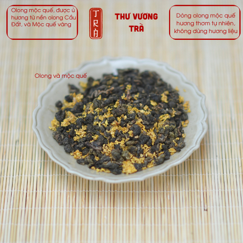 Olong mộc quế ủ hương tự nhiên từ trà Olong Cầu đất đóng hủ thiếc đỏ 100gr không hương liệu