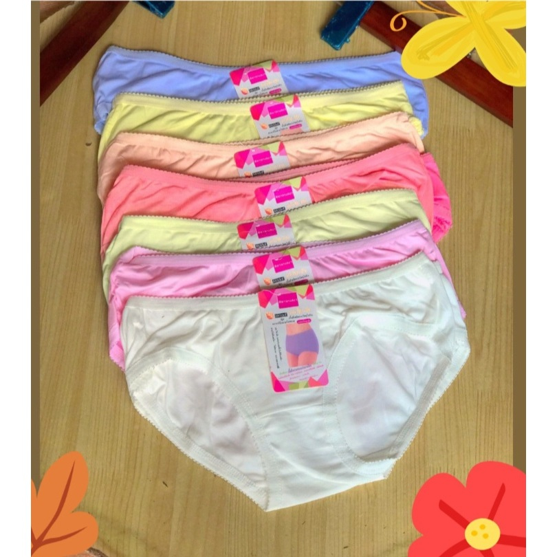 QUẦN LÓT NỮ COMBO 5 QUẦN COTTON THÁI MỀM MỊN MẶT MÁT MẪU VIỀN RĂN CƯA