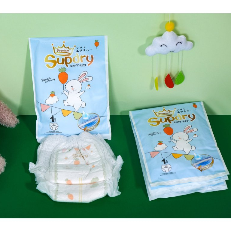 Túi 2 Miếng Dùng Thử Supdry Premium, Supdry Xanh Thấm Hút, Khô Thoáng Đủ Size cho bé 4kg-20kg [QT]