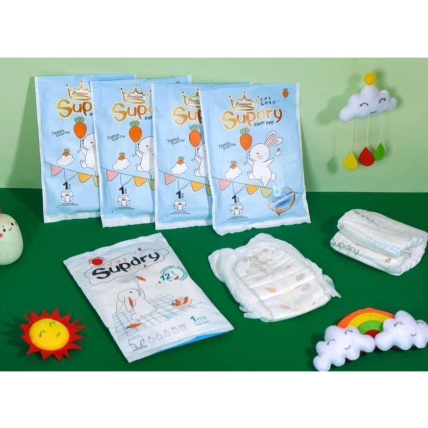 Túi 2 Miếng Dùng Thử Supdry Premium, Supdry Xanh Thấm Hút, Khô Thoáng Đủ Size cho bé 4kg-20kg [QT]