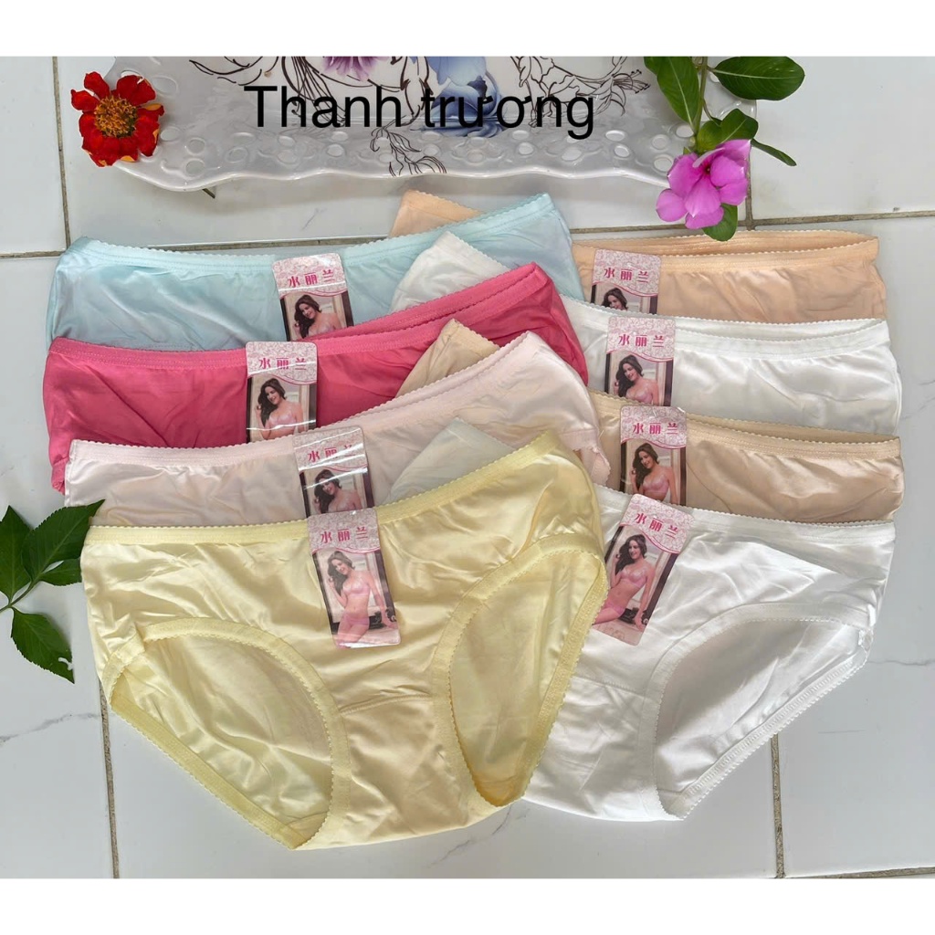 QUẦN LÓT NỮ COMBO 5 QUẦN COTTON THÁI MỀM MỊN MẶT MÁT MẪU VIỀN RĂN CƯA