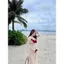 Bikini đồ bơi đi biển set BÔNG ĐỎ + CHOÀNG có mút phối khoác ren bèo sang chảnh HAN.T SHOP