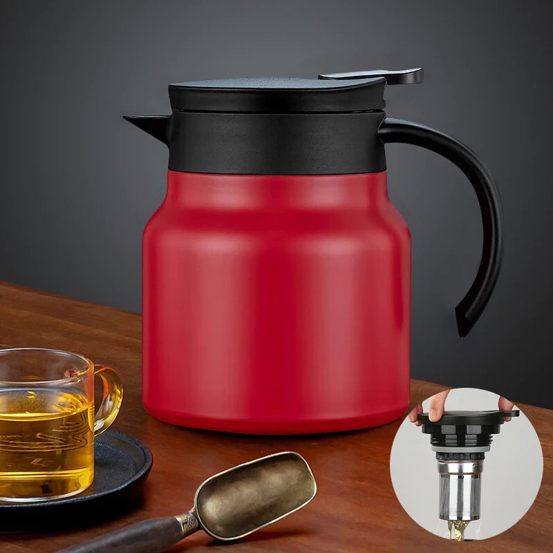 Ấm Pha Trà Giữ Nhiệt Inox 304 Không Rỉ, Phích Giữ Nhiệt 1Lít Hàng Cao Cấp, Ca Giữ Nhiệt Đựng Nước