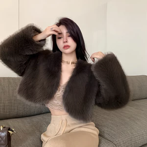 Áo khoác lông, áo lông nữ dáng ngắn, áo khoác croptop mùa đông xịn lông dày dặn thời trang thu đông cho nữ