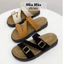 Dép sandal nữ quai khuy đế mềm êm châm 3cm phối khóa xinh đi học đi làm đi chơi 9807