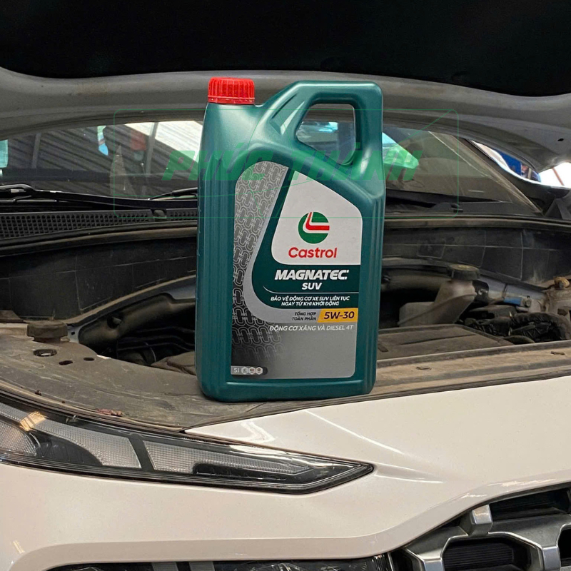 [HÀNG CHÍNH HÃNG] Dầu nhớt tổng hợp toàn phần xe ô tô SUV Castrol Magnatec SUV 5w30 (5L) - Mẫu Mới