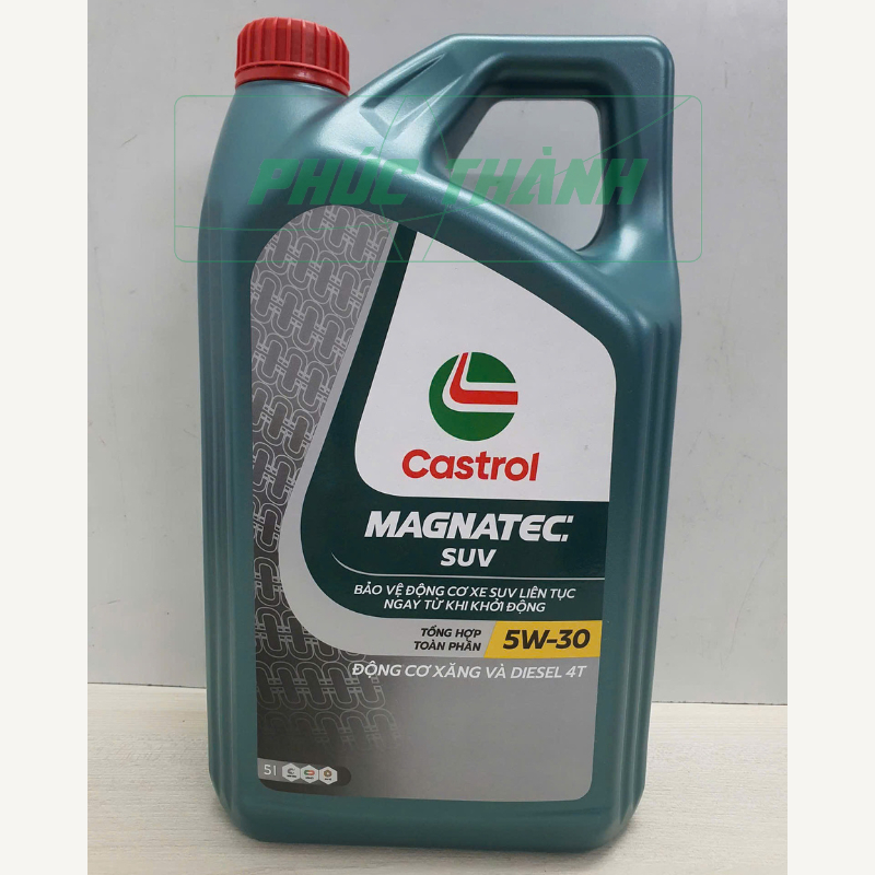 [HÀNG CHÍNH HÃNG] Dầu nhớt tổng hợp toàn phần xe ô tô SUV Castrol Magnatec SUV 5w30 (5L) - Mẫu Mới