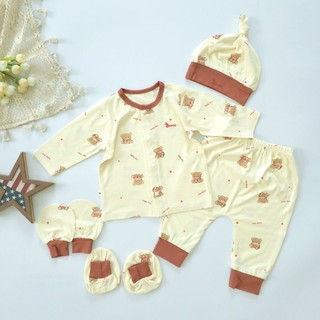 Set 5 món hè thun lạnh mềm mát loại 1 hiệu Bunny cho bé sơ sinh 0-3 tháng
