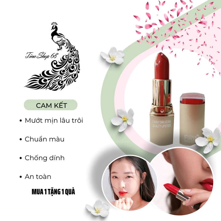 Son Firin son thỏi chính hãng không chì độ bám tốt lên màu chuẩn bám lâu trôi dưỡng môi mềm mịn ;