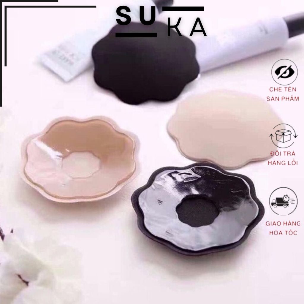 Miếng dán ngực ti silicon, dán ti 1 cặp sử dụng nhiều lần 0130