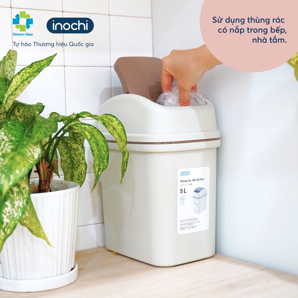 Thùng rác nắp lật 5L, 10L, 15L INOCHI cao cấp siêu bền đẹp | Shopee ...