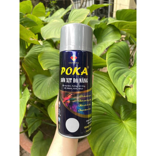 Sơn Xịt Mạ Kẽm Lạnh Poka 420ml - Chuyên Dụng Cho Kẽm, Thép, Gỗ, Nhôm, Kính, Nhựa, Bê Tông, Tường - Bền Màu, Nhanh Khô