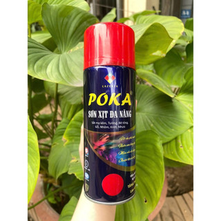 Sơn Xịt Mạ Kẽm Lạnh Poka 420ml - Chuyên Dụng Cho Kẽm, Thép, Gỗ, Nhôm, Kính, Nhựa, Bê Tông, Tường - Bền Màu, Nhanh Khô