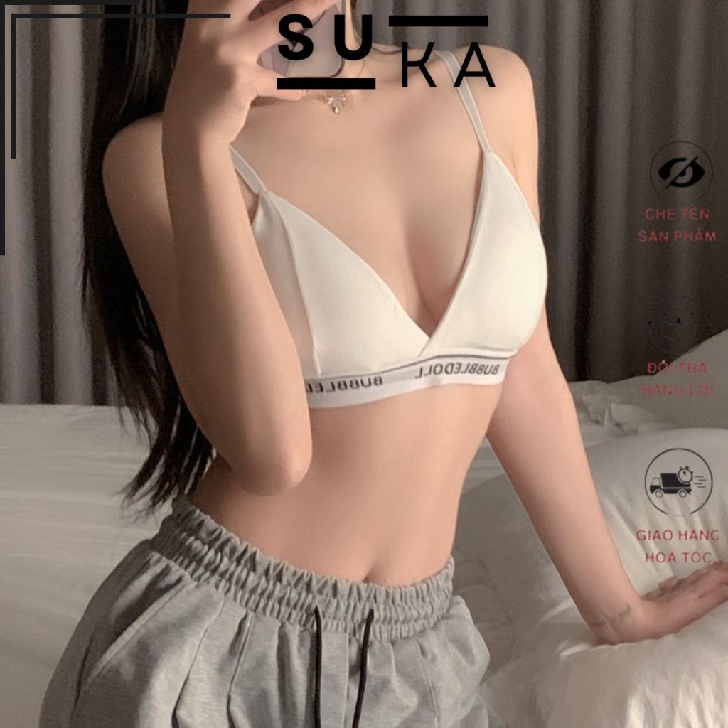 Áo Bra 2 Dây Mút Mỏng Không Gọng Cài Sau Lên Ngực Cực Xinh 4009
